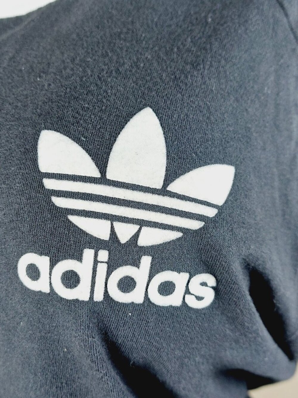 Adidas Women's Black White 3-Stripes Short Raglan Sleeve T-Shirt Size L - Picture 7 of 9
